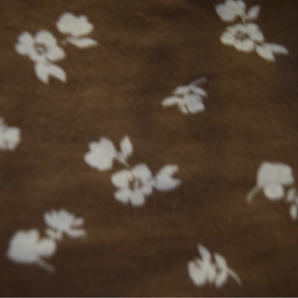 Hollister Brown Floral Cinch Crop Top – Size XS